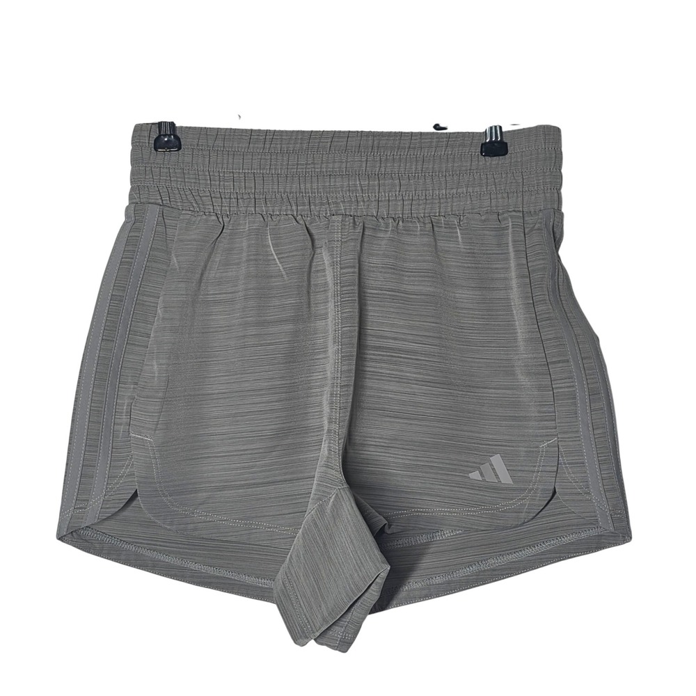Adidas Aeroready Grey Running Shorts Womens XS 3 Inch Inseam Smocked Waist